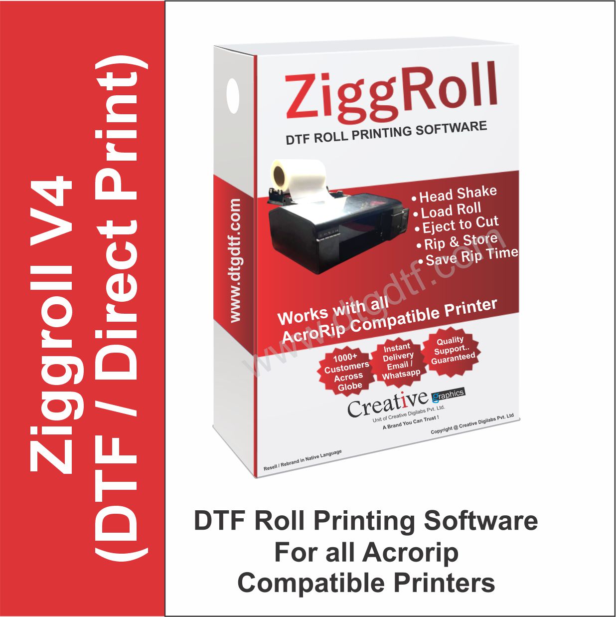 Ziggroll roll printing software for Epson DTF and sublimation printers
