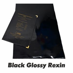 High-quality black rexin fabric material for professional project book covers