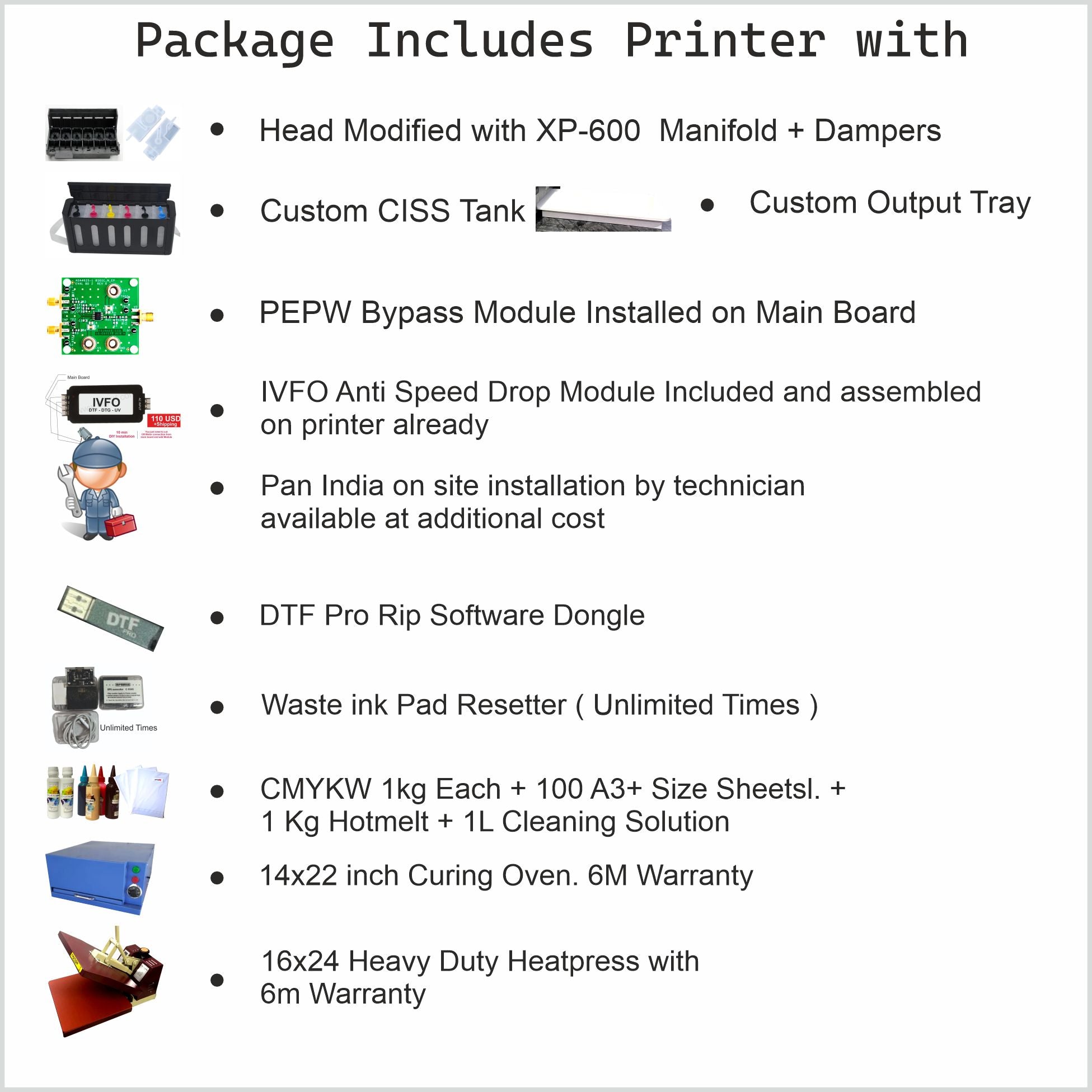 Sheet Fed DTF L18050 DTF Printer + Oven + Heatpress - store.dtgdtf