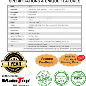 X Arc 12 inch Single Head Roll DTF Printer with Manual Oven - store.dtgdtf