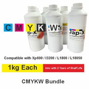 CMYKW 1kg Each DTF Ink - store.dtgdtf